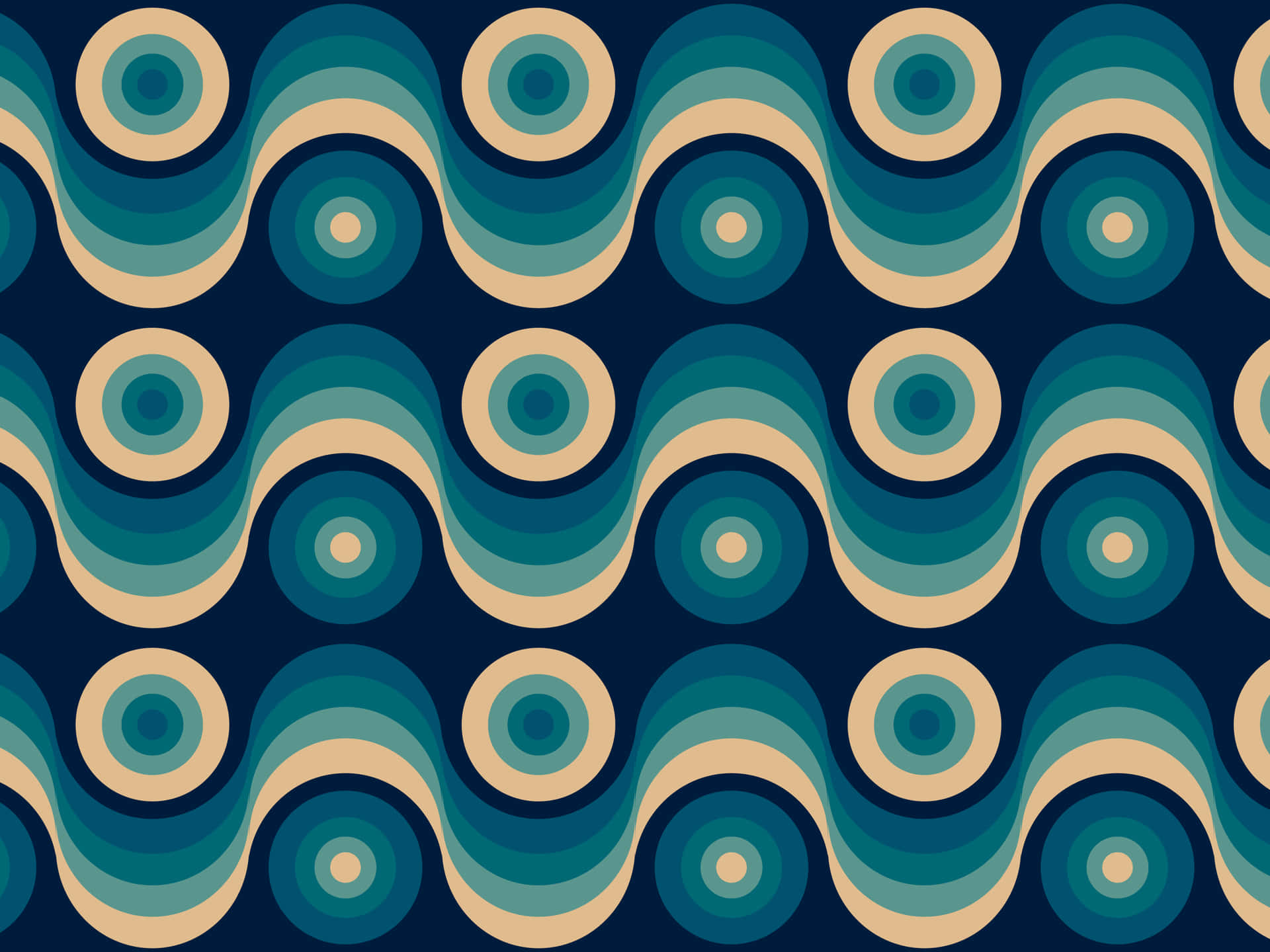 Blue Circle Abstract Art Aesthetic 70s Background