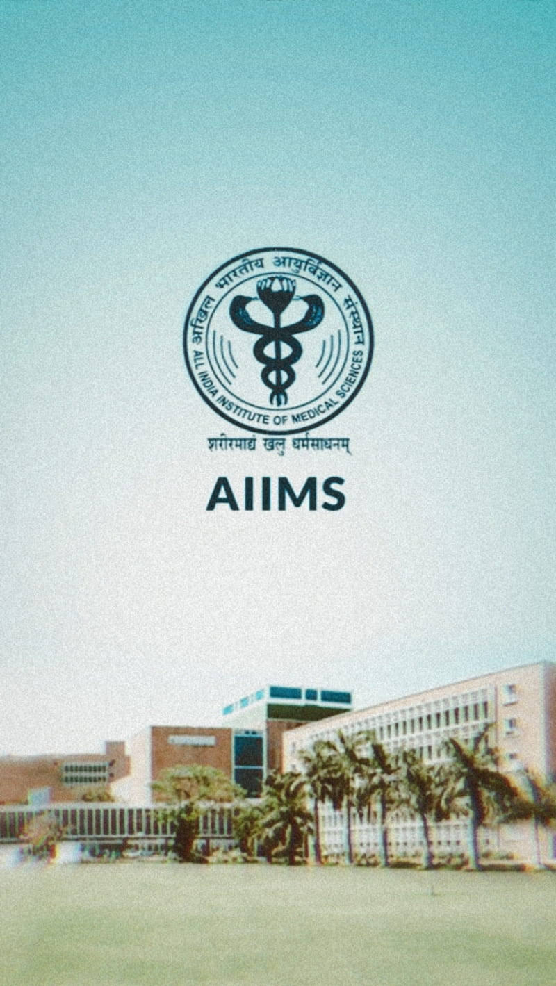 Aesthetic Aiims Official Logo Wallpaper