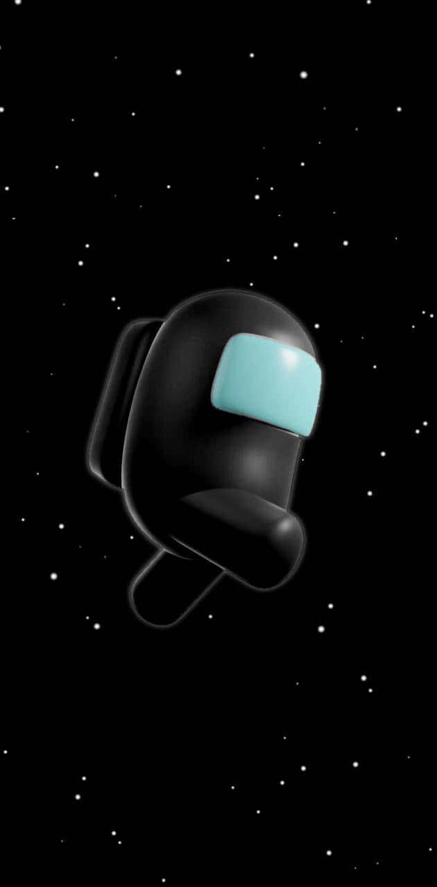 A Black Spaceship With A Blue Helmet