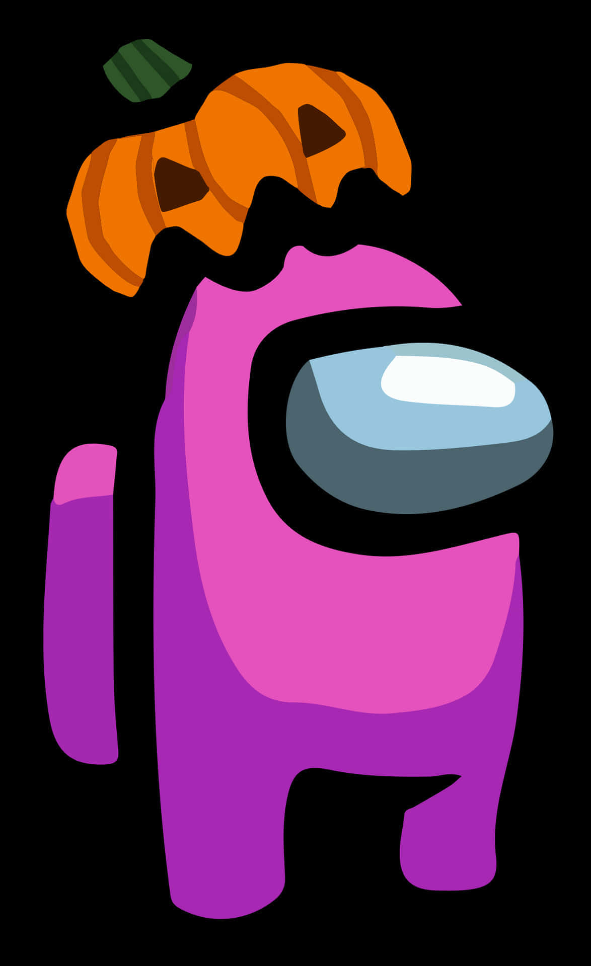 A Purple Monster With A Pumpkin On Its Head
