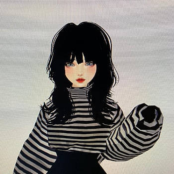Aesthetic Anime Blushing Emo Girl Background