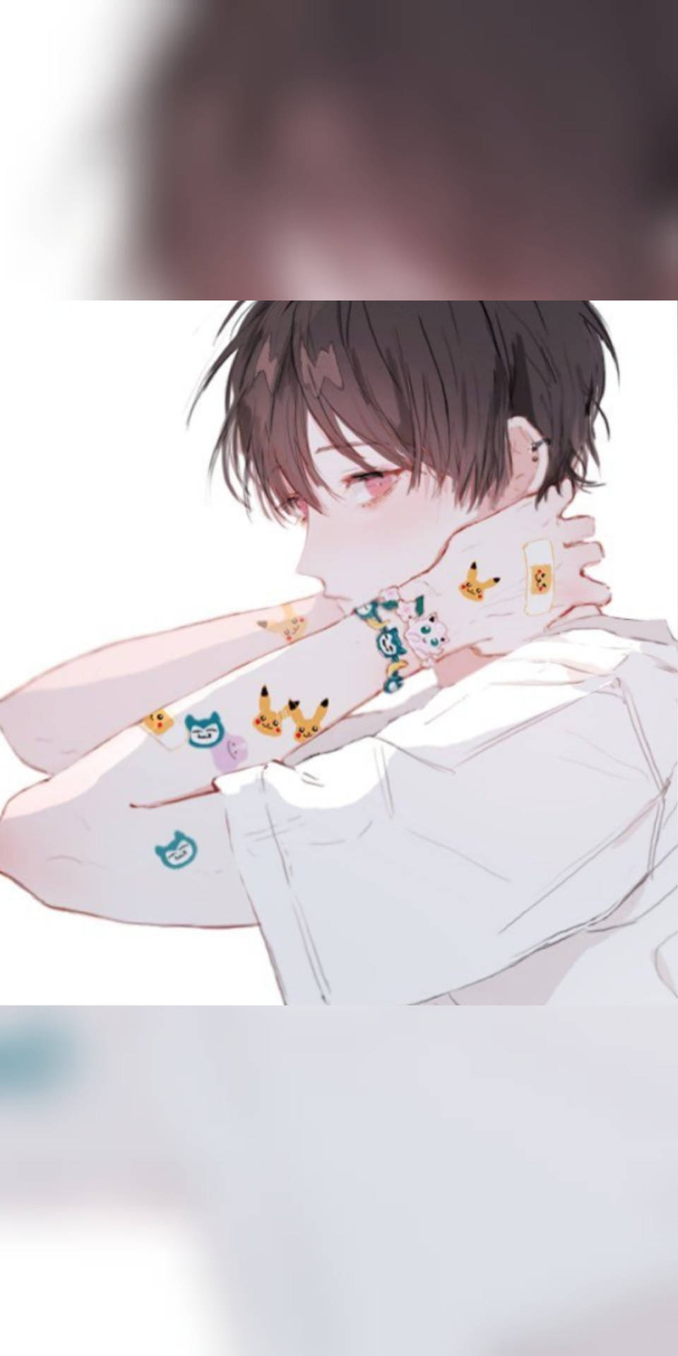 Aesthetic Anime Boy Cat Stickers