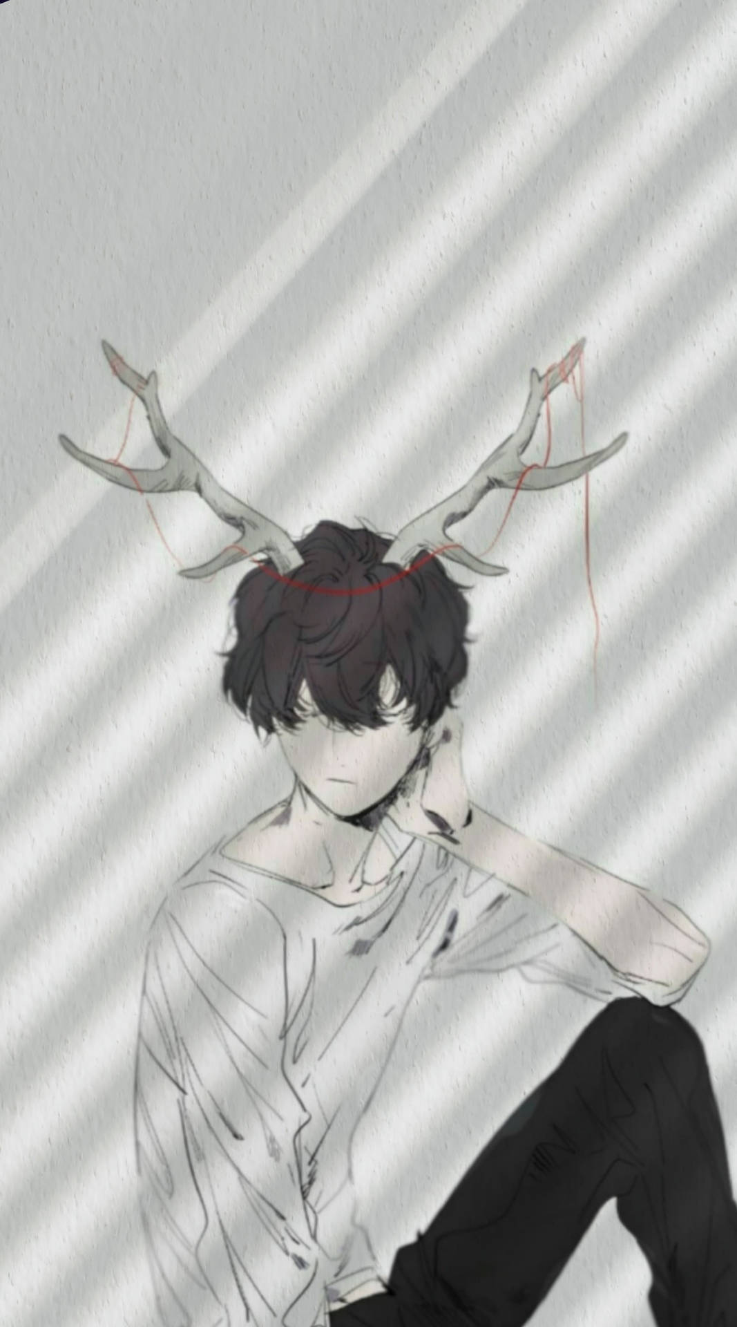 Aesthetic Anime Boy Moose Antlers
