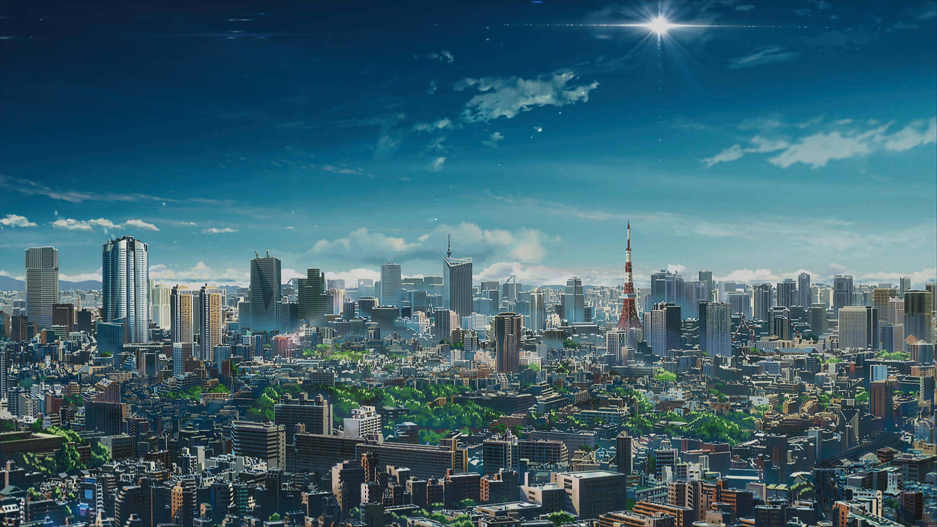 Vibrant Aesthetic Anime Cityscape