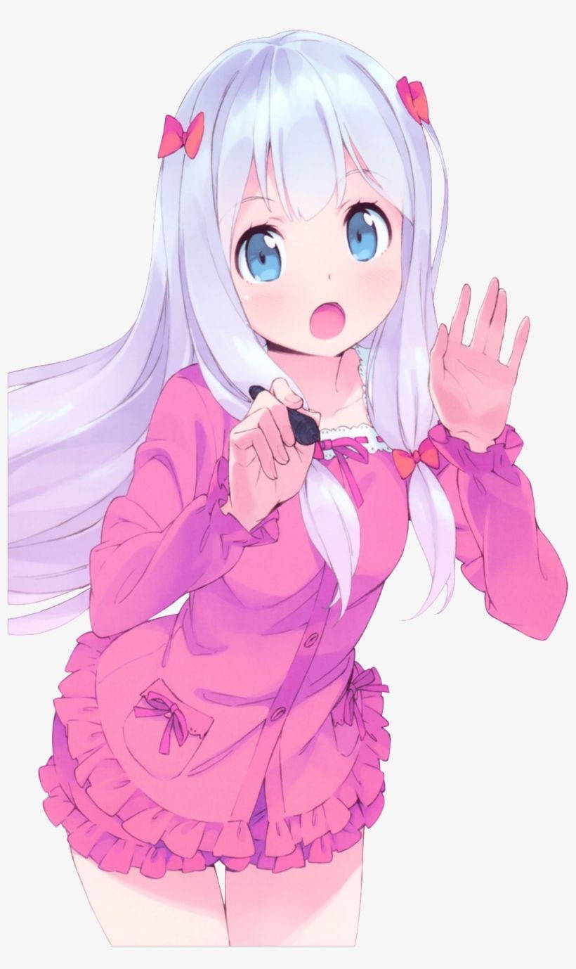 Aesthetic Anime Girl In Pink PFP Wallpaper
