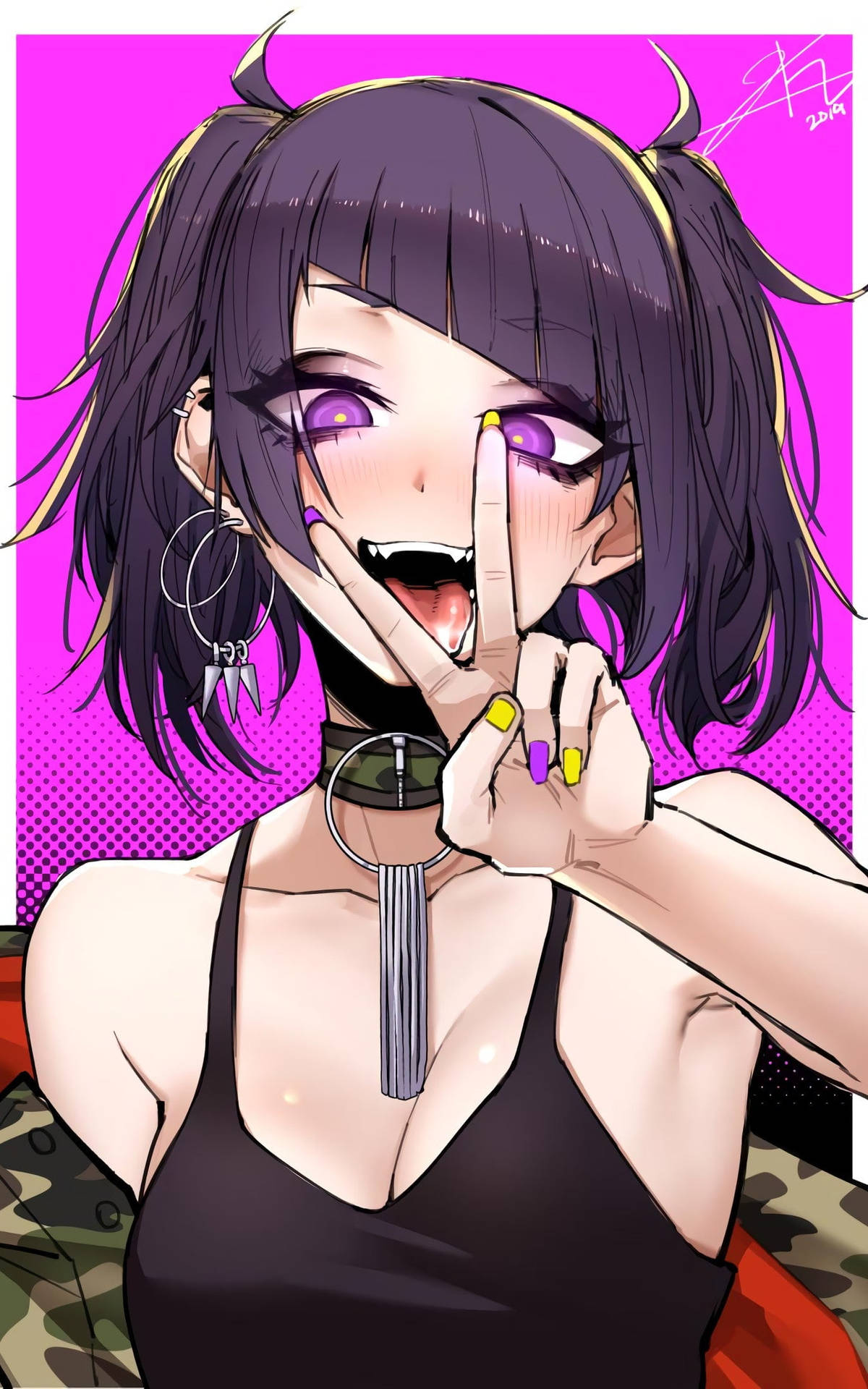 Aesthetic Anime Girl Purple Eyes