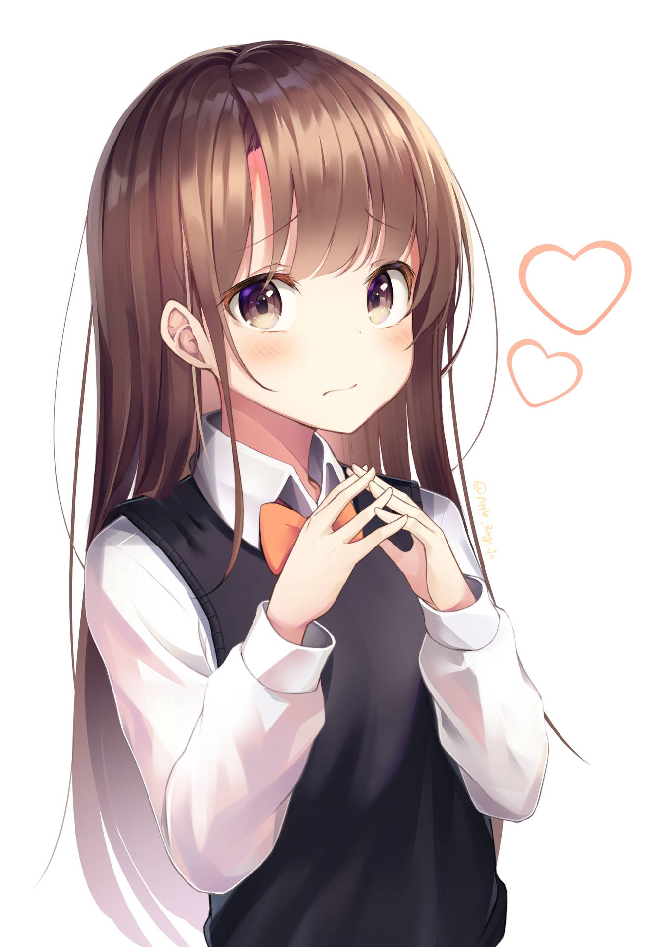 Short hair, school uniform, anime school girl, Anime, HD wallpaper | Peakpx