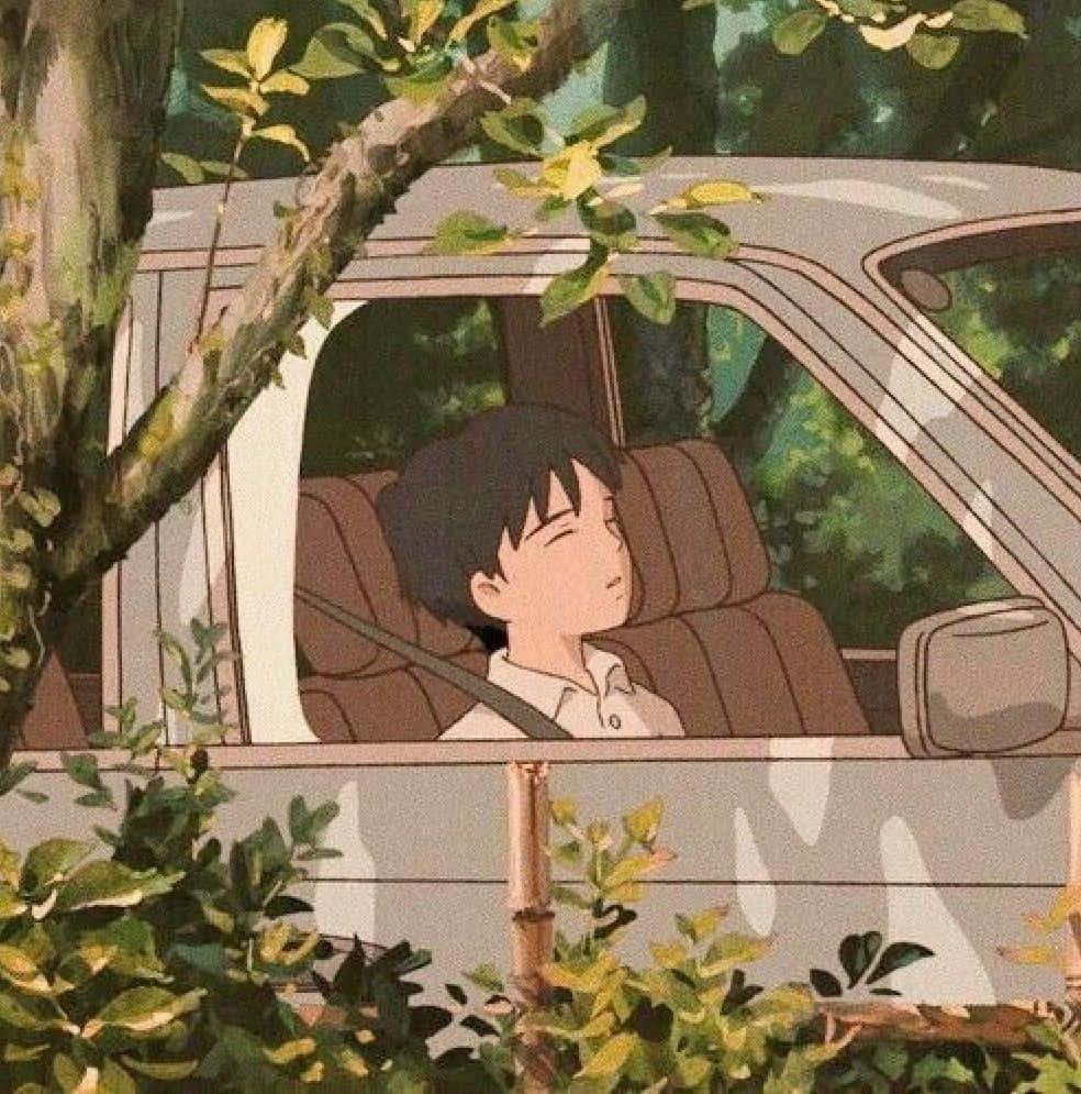 A Boy Is Sitting In The Back Seat Of A Car