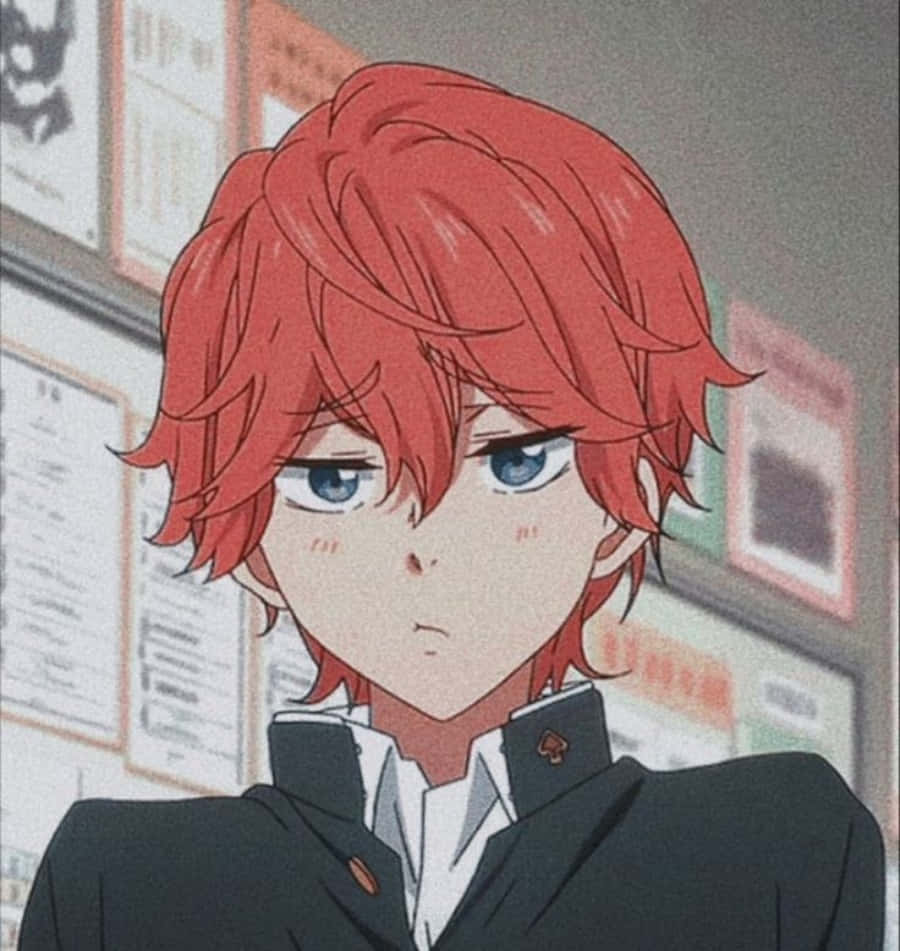 Anime Boy In Suit - Anime Boy Red Hair Render - 600x1060 PNG Download -  PNGkit