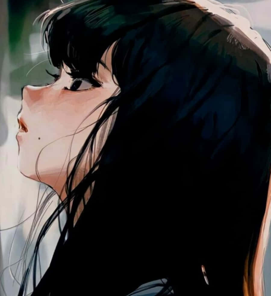 Black Hair Long Hair Red Eyes Anime Girl, HD wallpaper | Peakpx