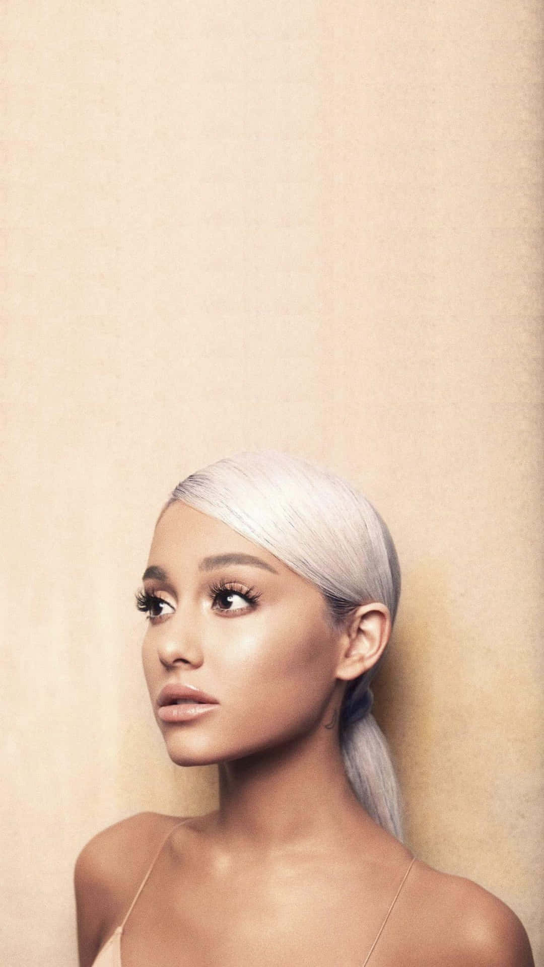 Ariana Grande: Artistic Beauty in a Vintage Aesthetic Wallpaper