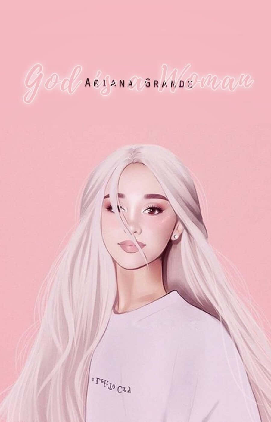 Aesthetic Ariana Grande Wearing Vintage Rose Tinted Glasses Wallpaper