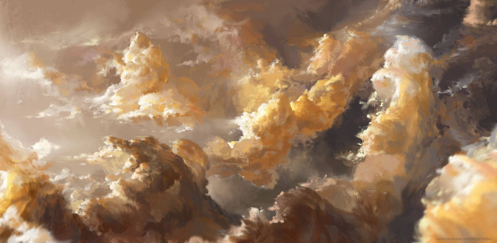 Aesthetic Art Yellow Clouds Picture