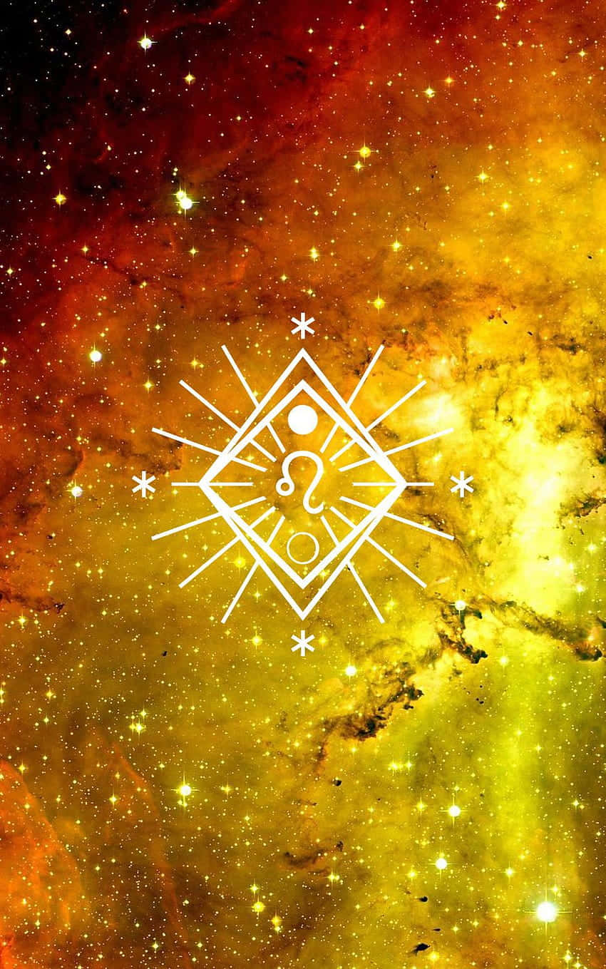 A Yellow And Orange Background With A Star In The Middle Wallpaper
