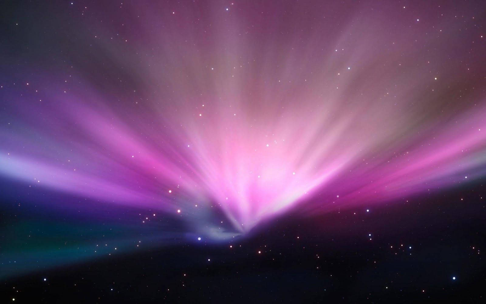 Aesthetic Aurora In Space Computer Display Wallpaper