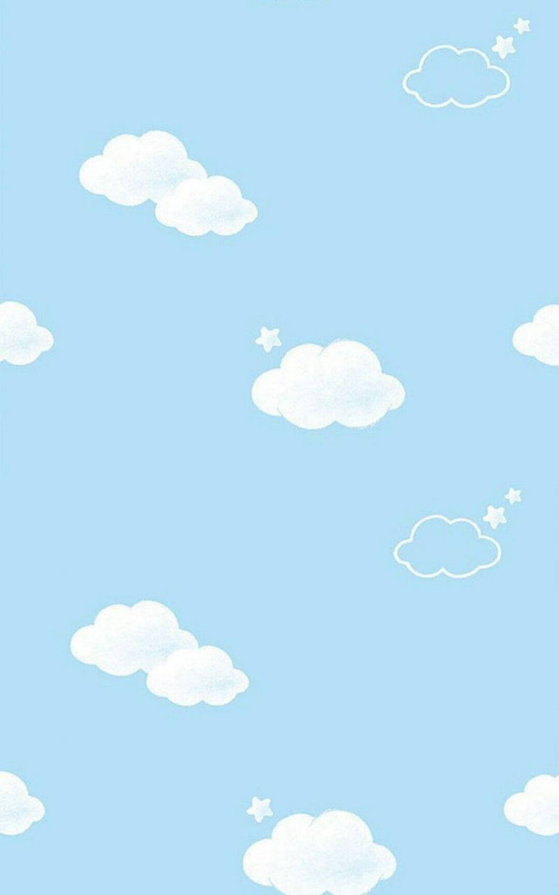 Ästhetischebabyblaue Wolken Wallpaper