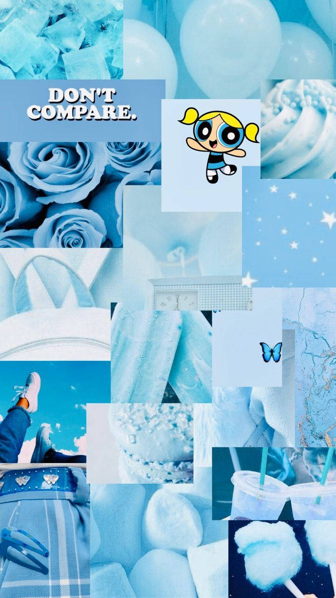 Aesthetic Baby Blue Mix Wallpaper