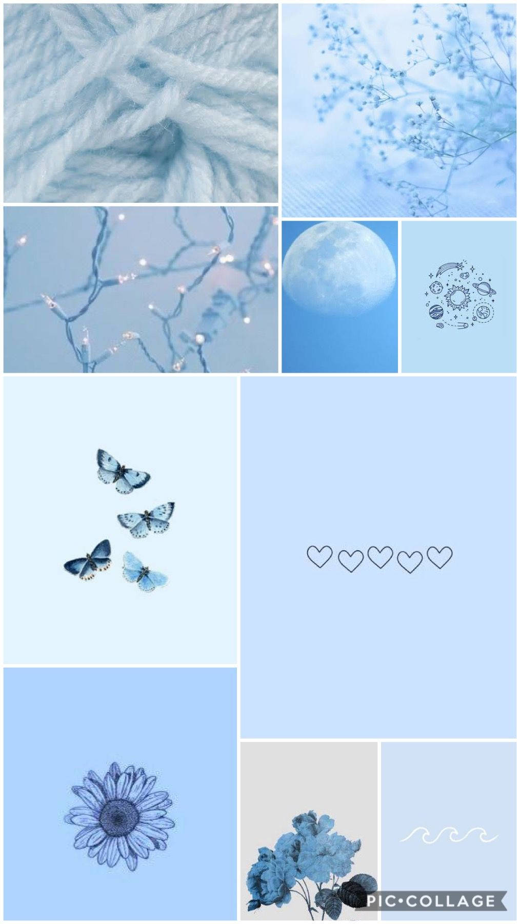 Aesthetic Baby Blue Variety Wallpaper