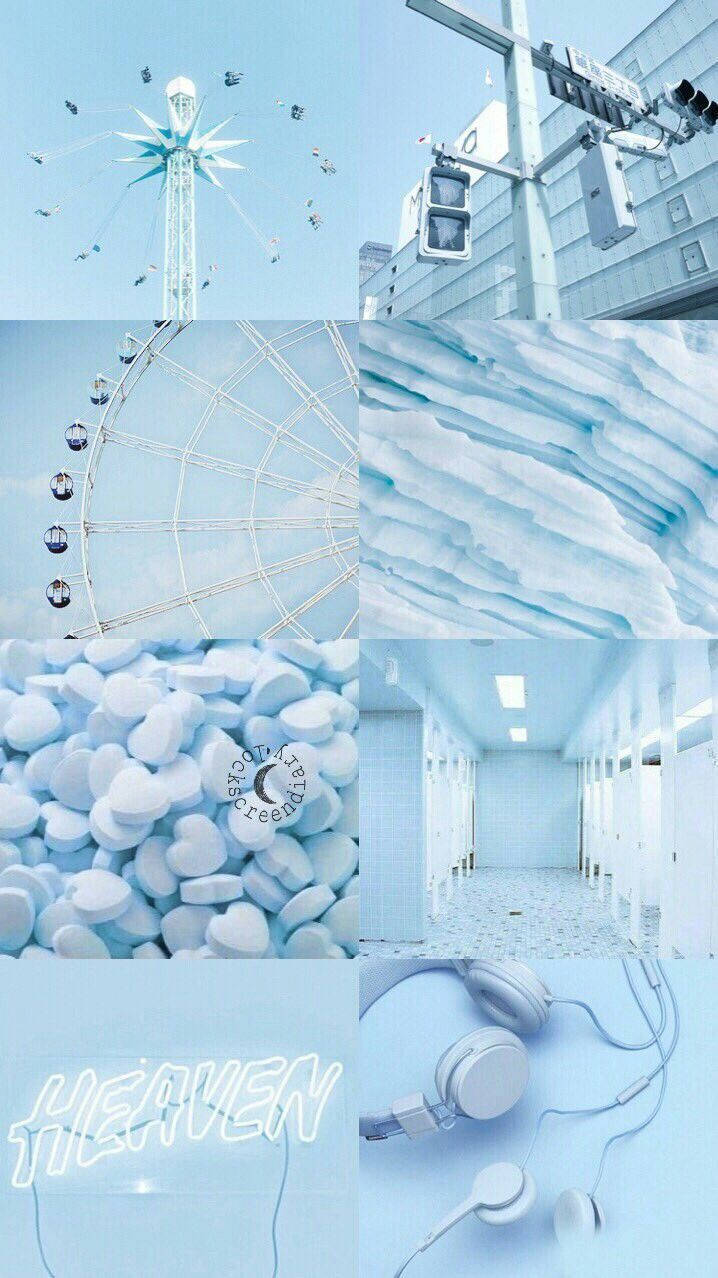 Aesthetic Baby Blue Visuals Wallpaper