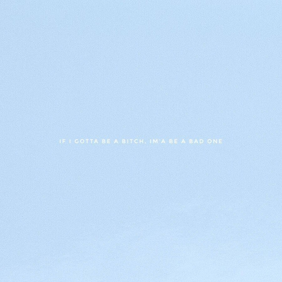 Aesthetic Baby Blue With Simple Text Wallpaper