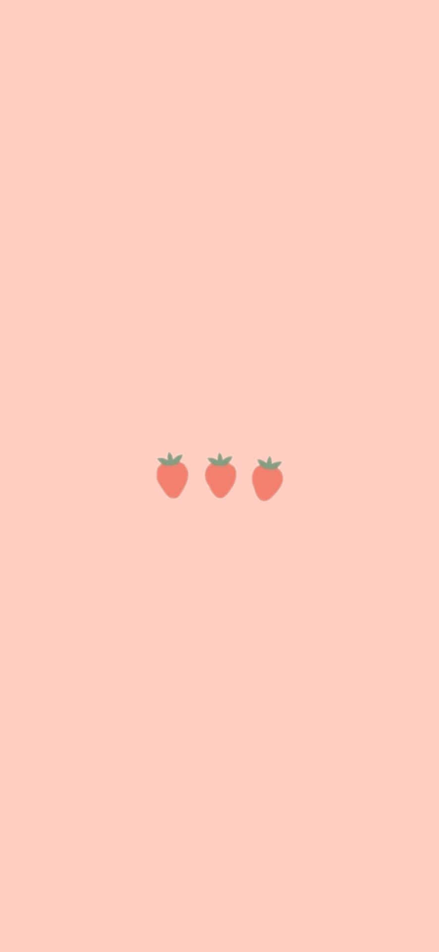Aesthetic Baby Pink And Strawberries Wallpaper