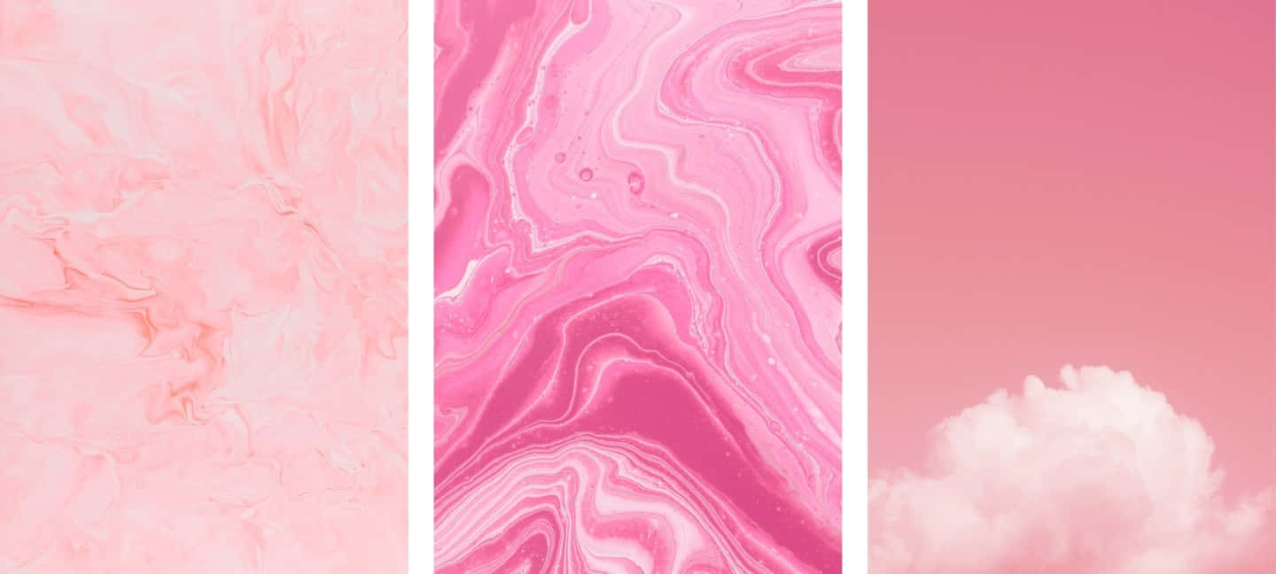 Æstetisk Baby Pink 1440 X 648 Wallpaper