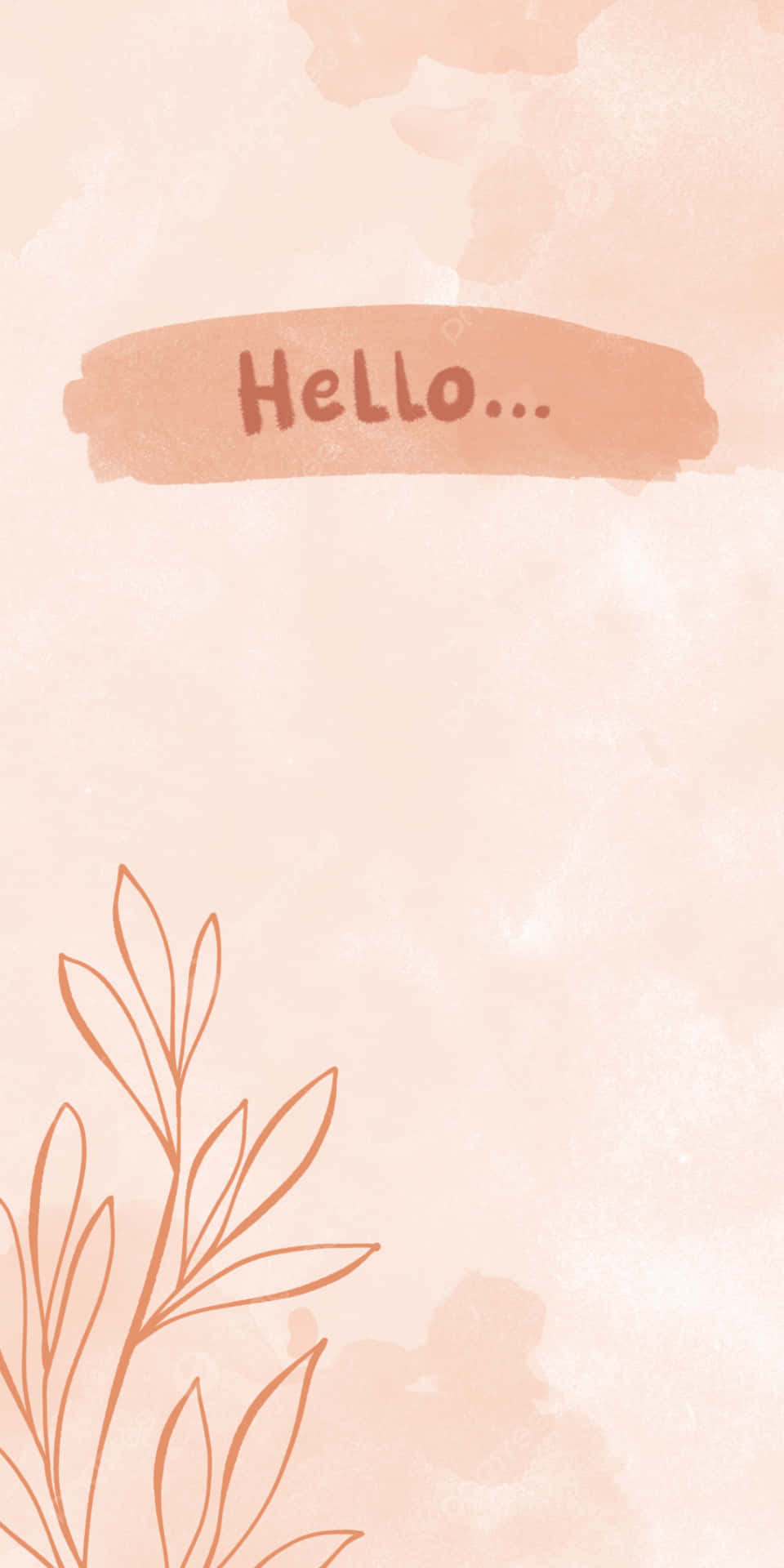 Beige Aesthetic Background With Hello