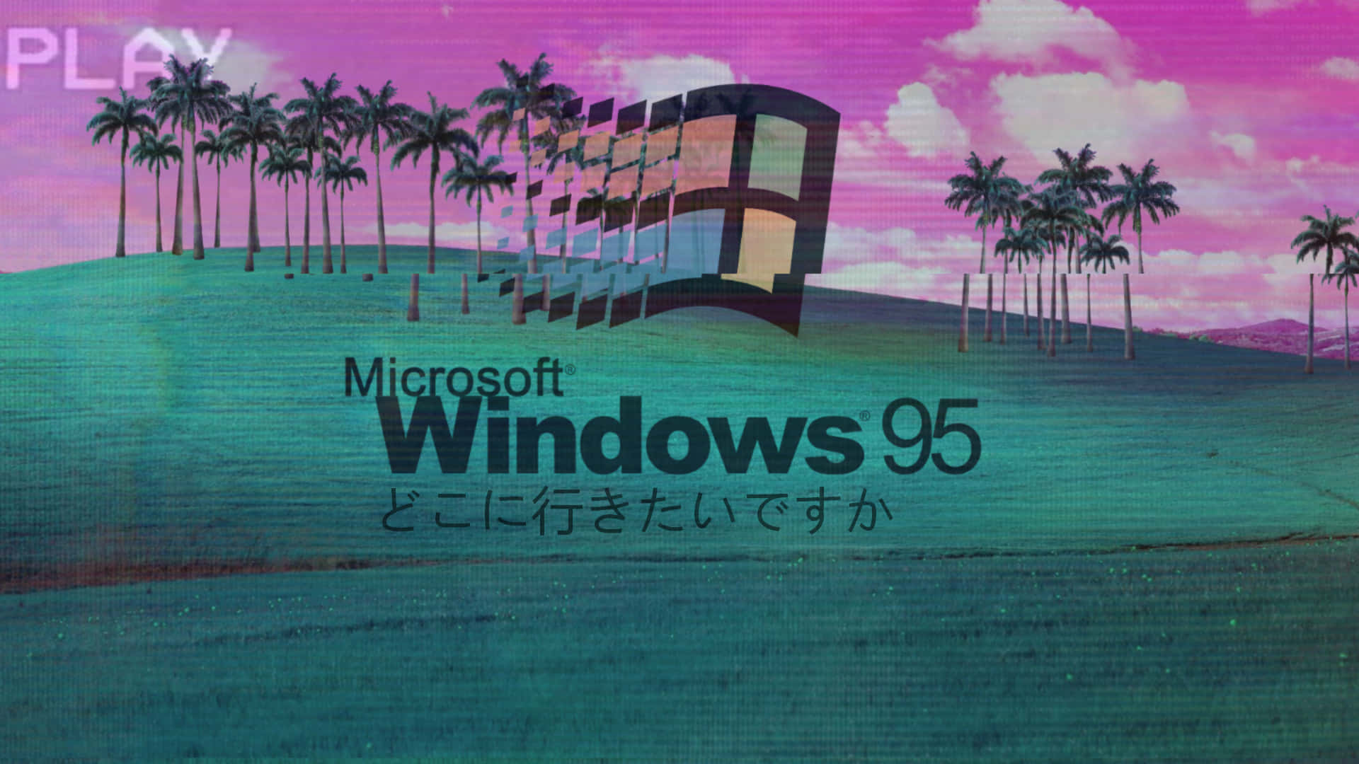 Vintageestetisk Bakgrund Av Windows 95.