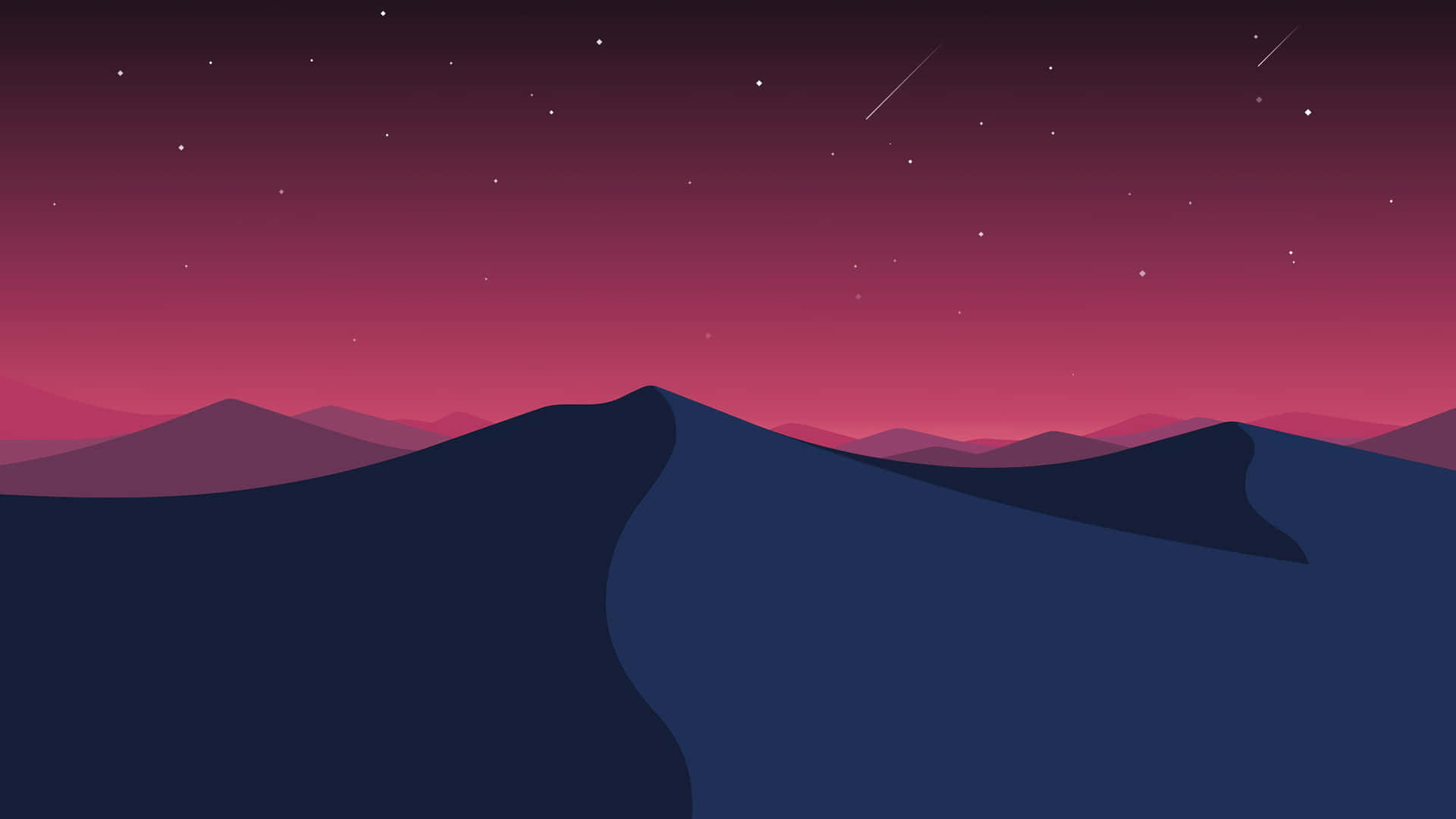 Red Starry Sky Aesthetic Background