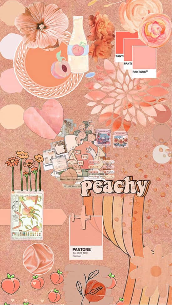 Dainty Peachy Aesthetic Background