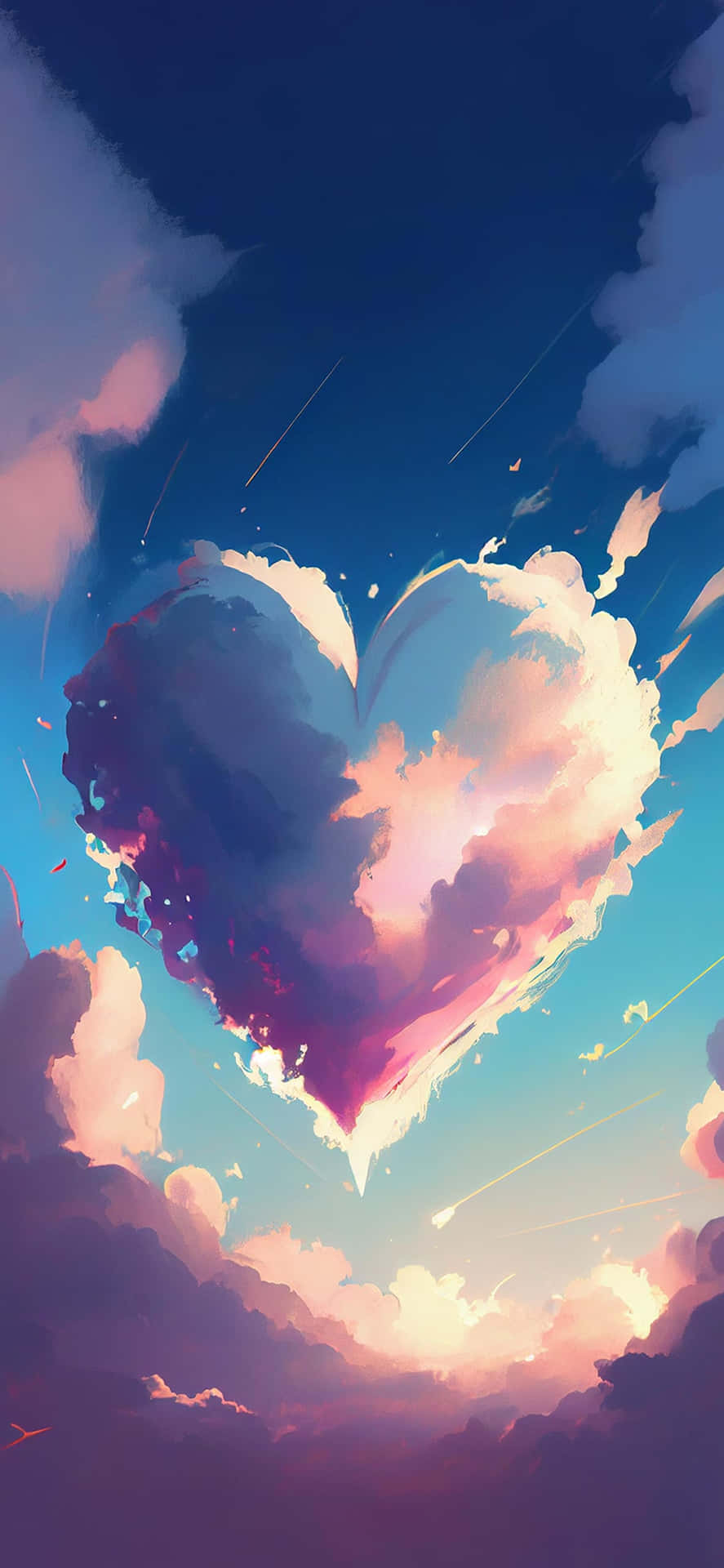 Heart Cloud Aesthetic Background Art