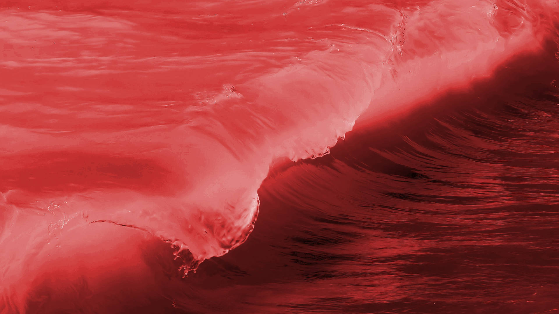 Aesthetic Beach Red Waves Wallpaper