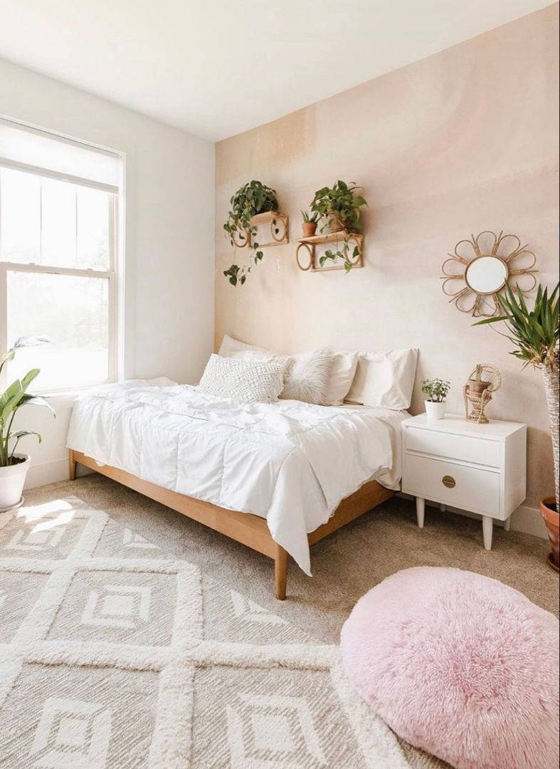 Romantic Pink Wallpaper For Bedroom & Girls Room Wall Mural Wallpapers Cute  3D | eBay