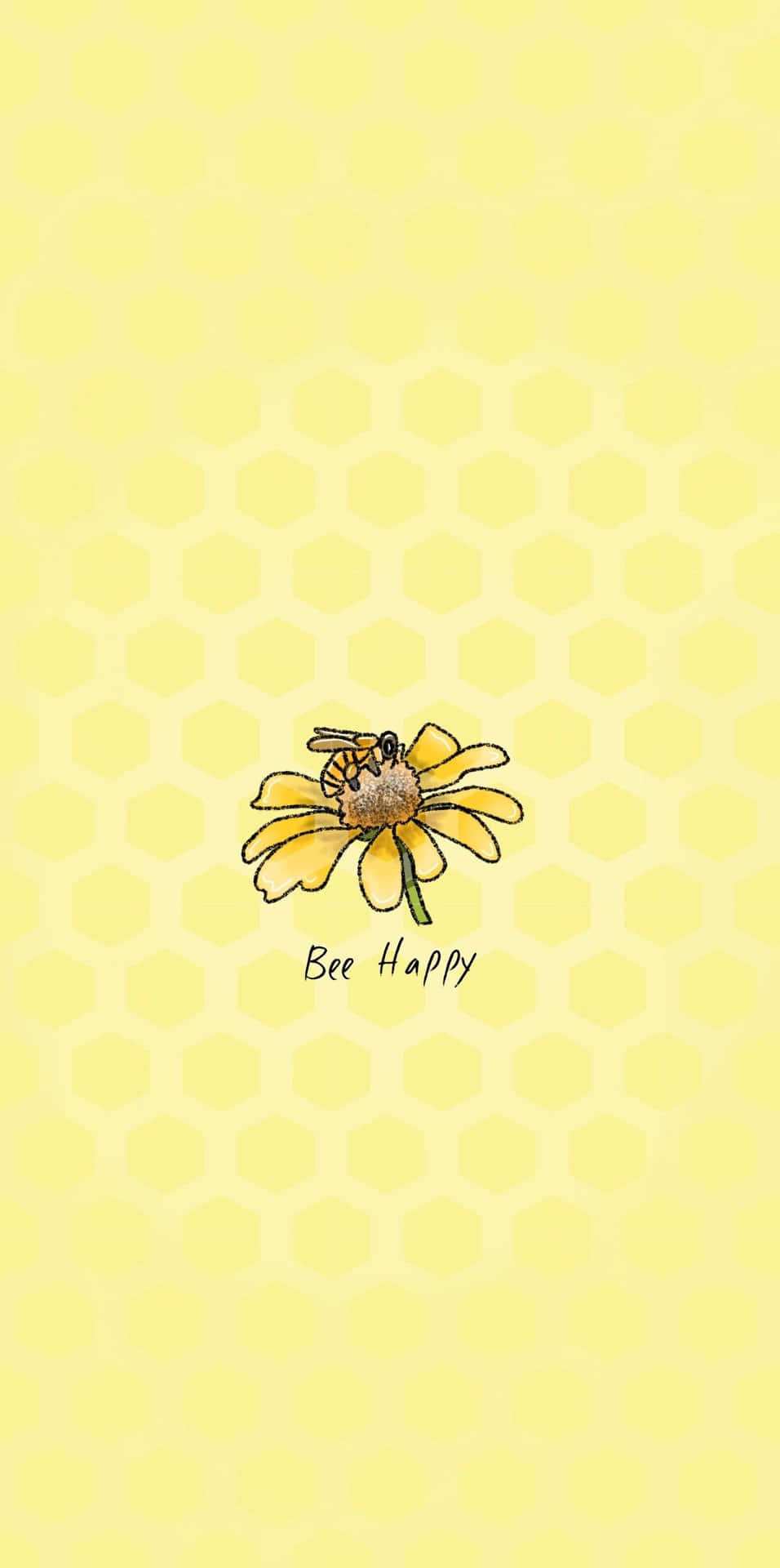 A Vibrant Aesthetic Bee on a Flower Wallpaper