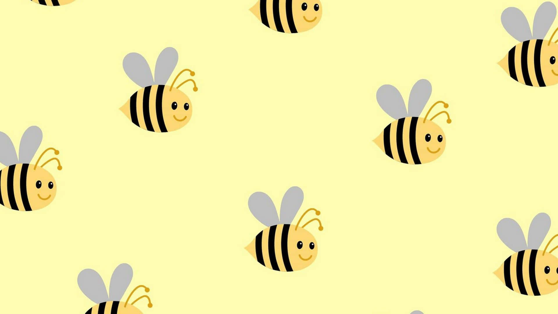 Aesthetic Bee: Nature's Pollinator in a Surreal Environment Wallpaper