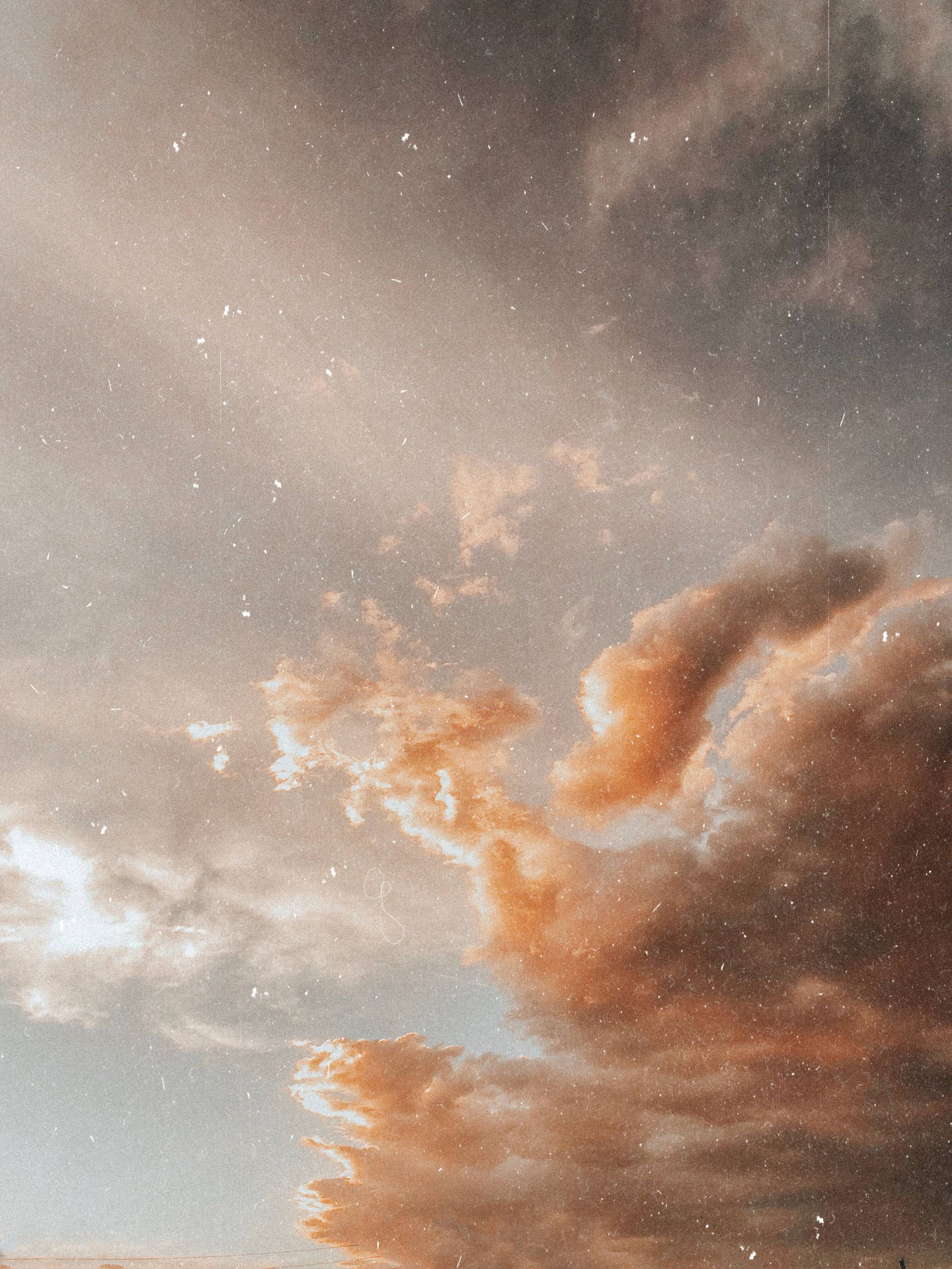 Aesthetic Beige Cloudy Sky Wallpaper