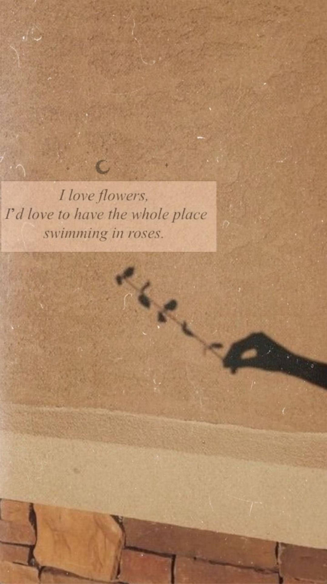 Aesthetic Beige Flowers Quote Picture