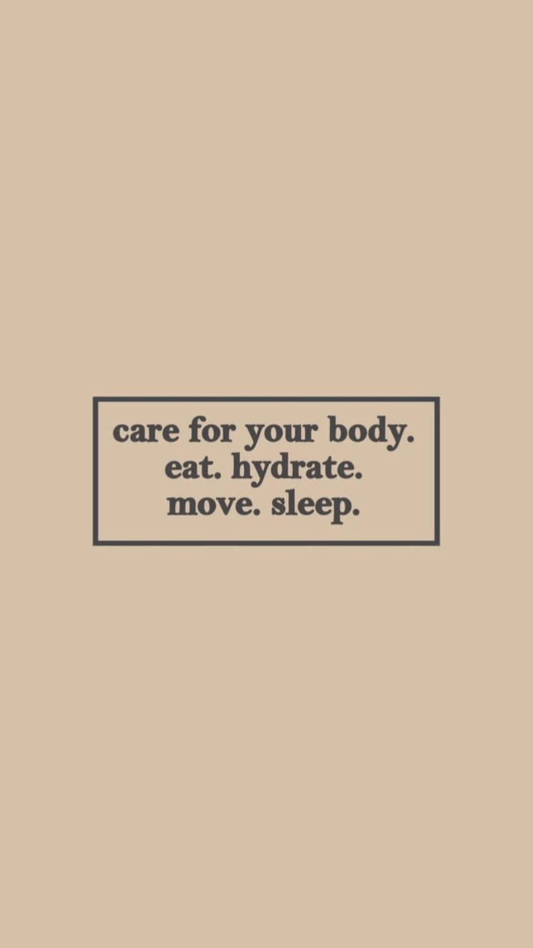 Aesthetic Beige Self-care Quote Wallpaper