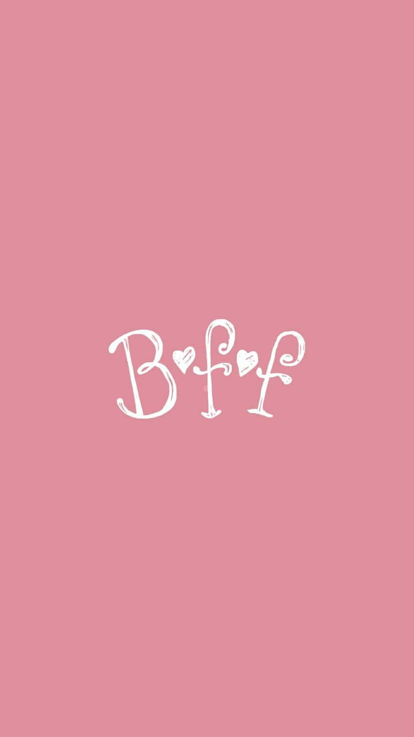 A Pink Background With The Word Bff On It Wallpaper