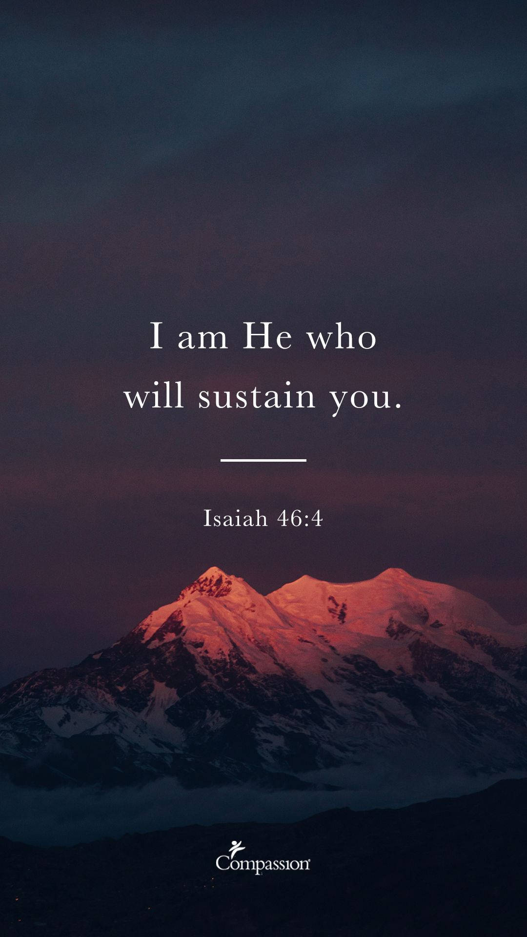 Aesthetic Bible Verse Isaiah 46:4 Background