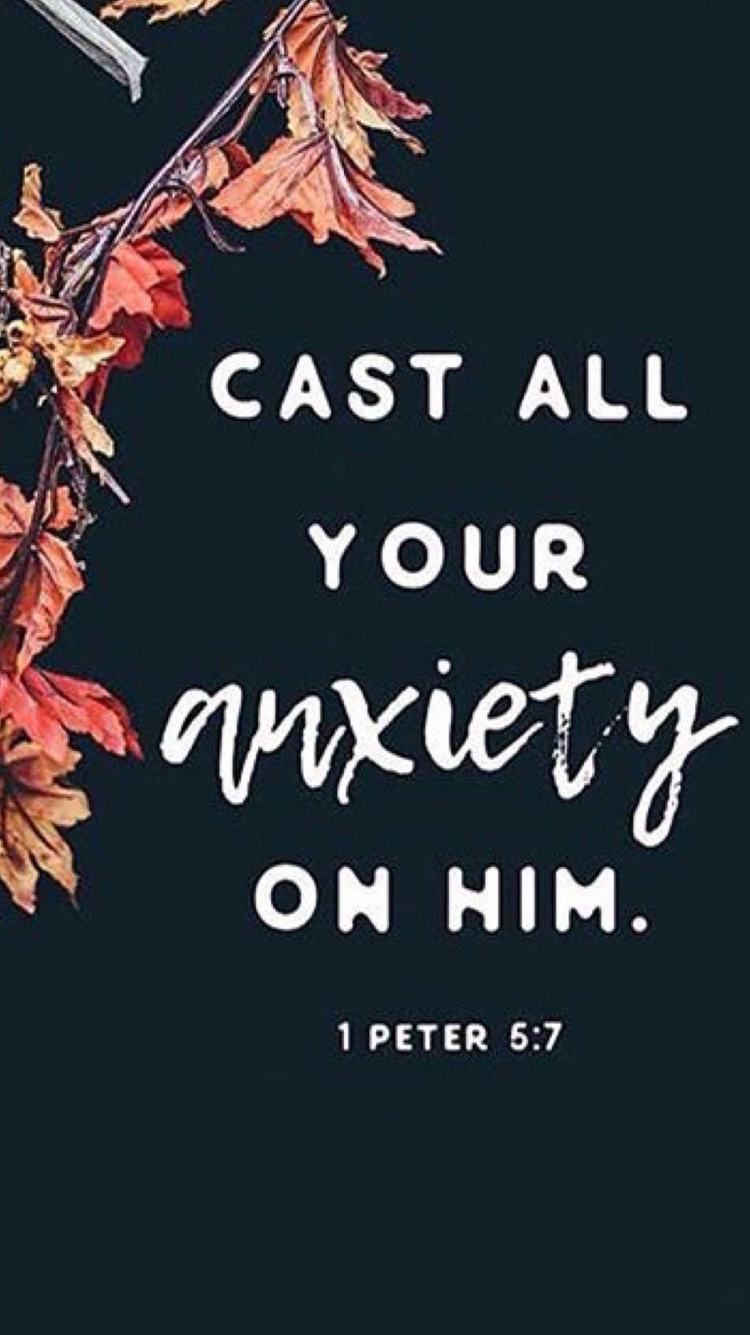 Aesthetic Bible Verse Peter 5:7 Background