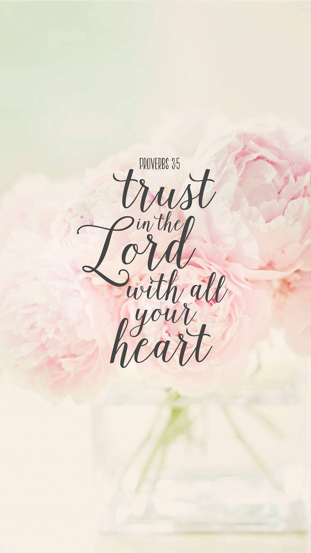 Aesthetic Bible Verse Proverbs 3:5 Background