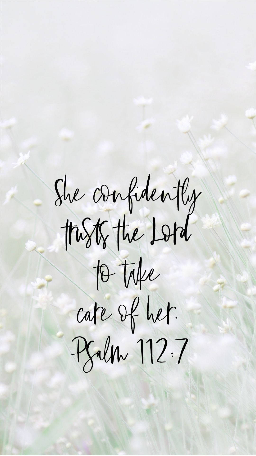 Aesthetic Bible Verse Psalms 112:7 Picture