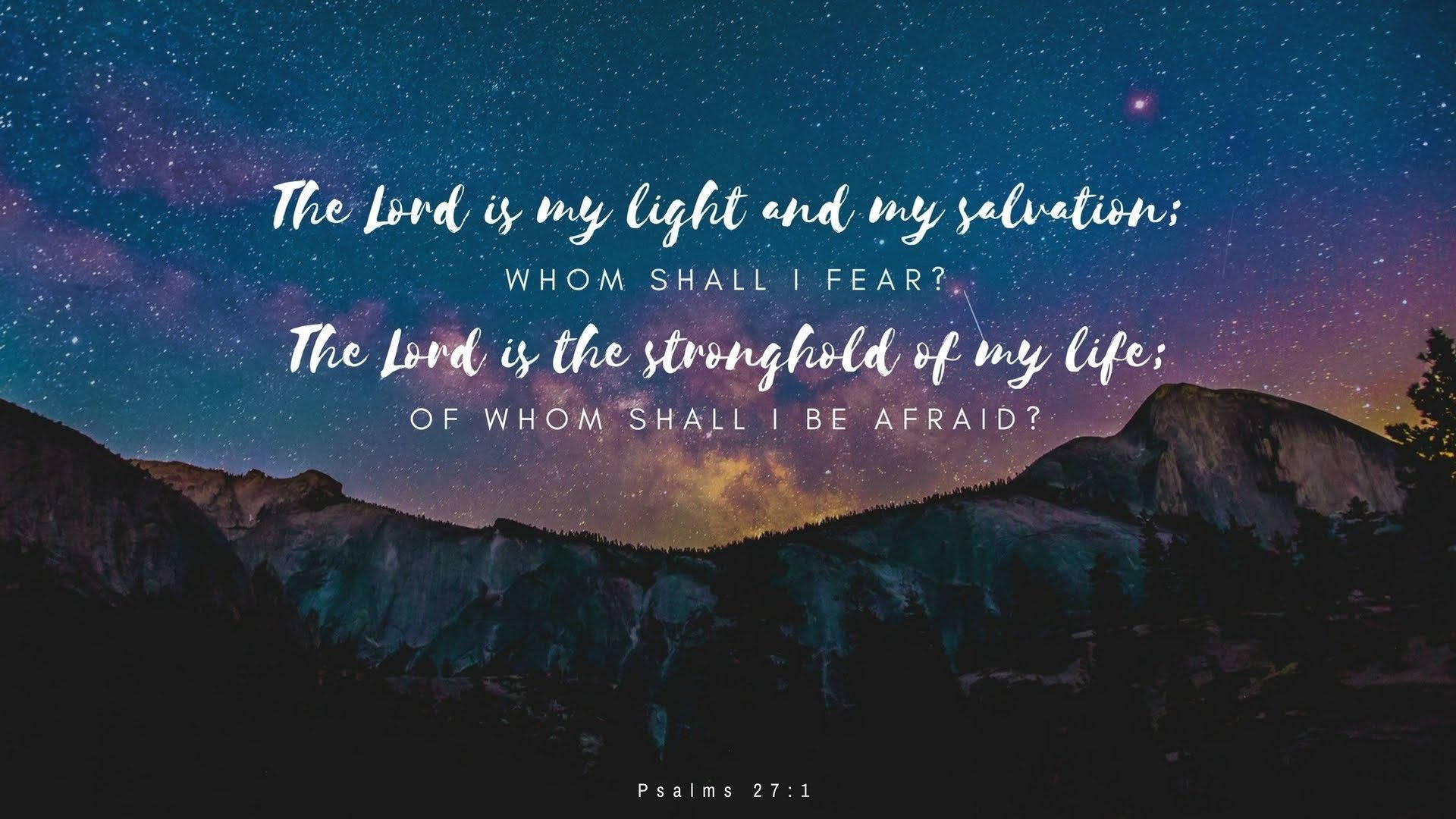 Aesthetic Bible Verse Psalms 27:1 Background