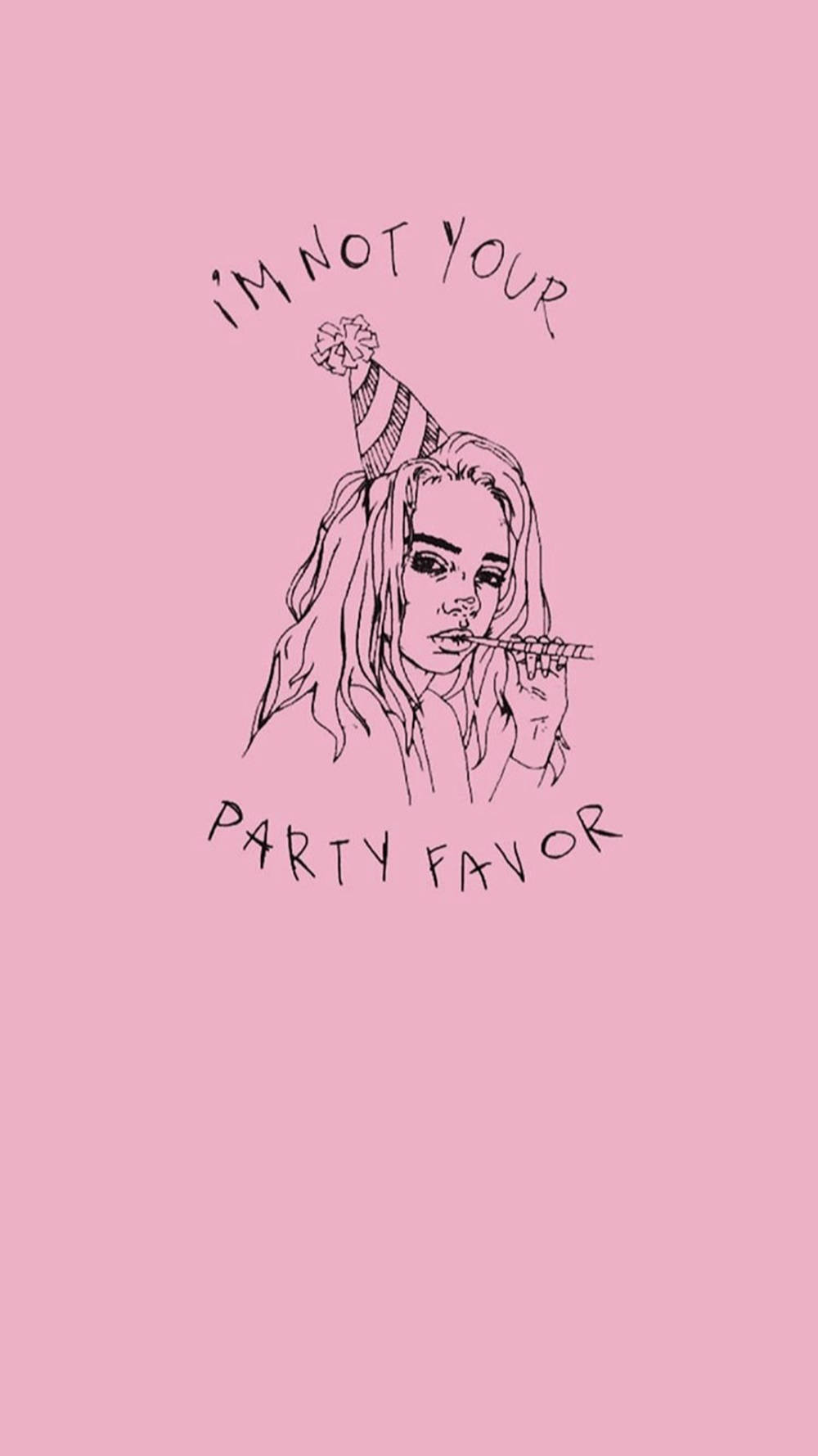 Aesthetic Billie Eilish Pink Aesthetic Party Favor Background