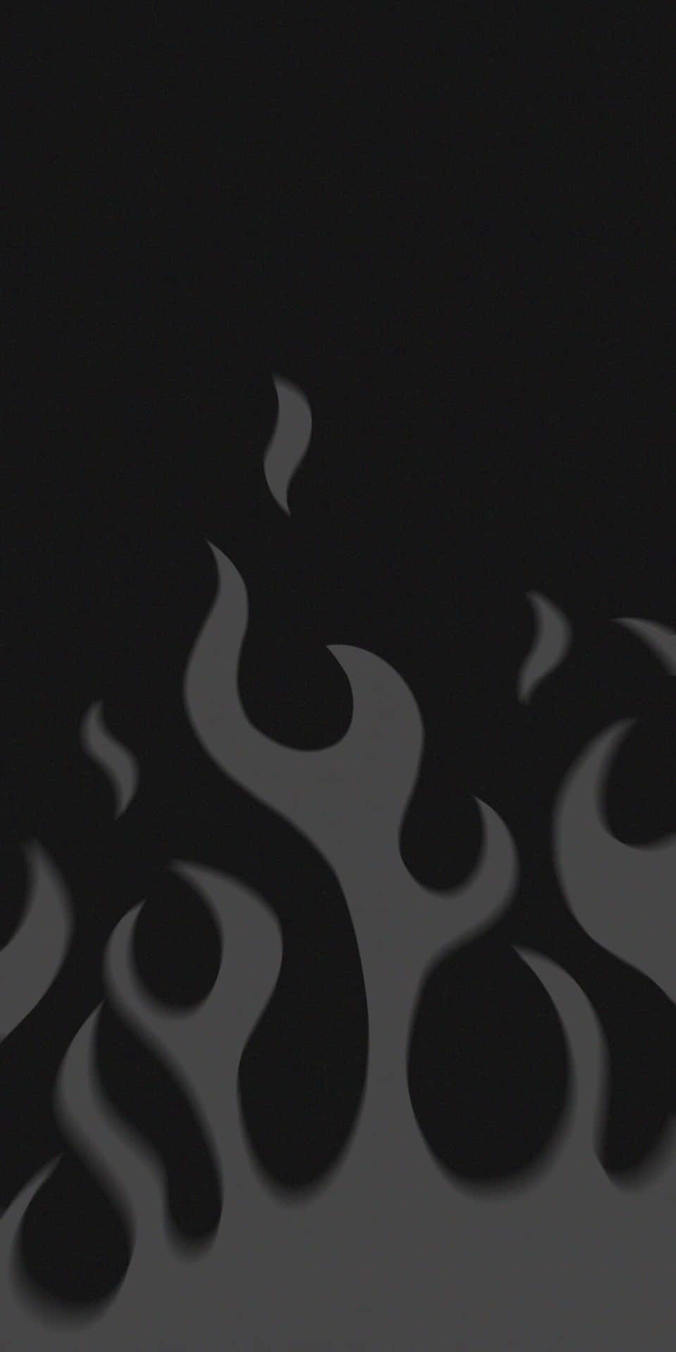 Grey Flame Vector Aesthetic Black Background