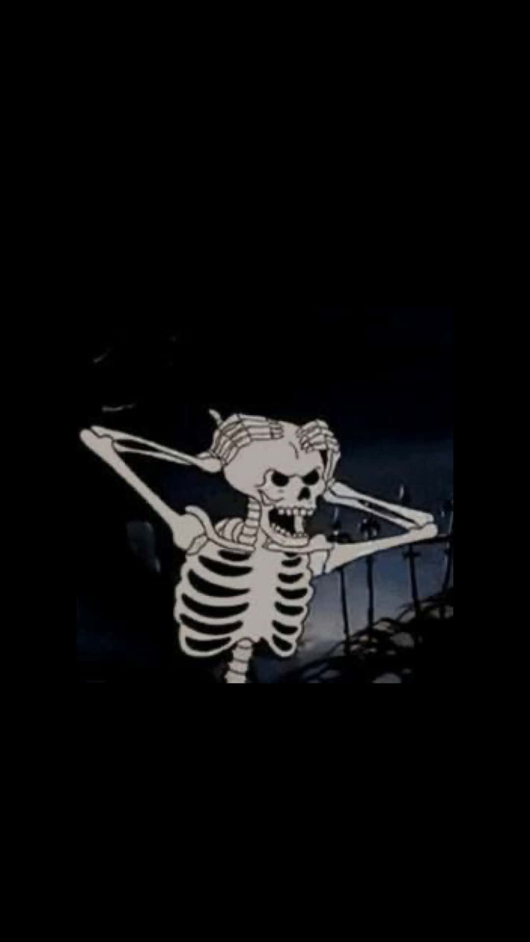 Skeleton Aesthetic Black Grunge Wallpaper
