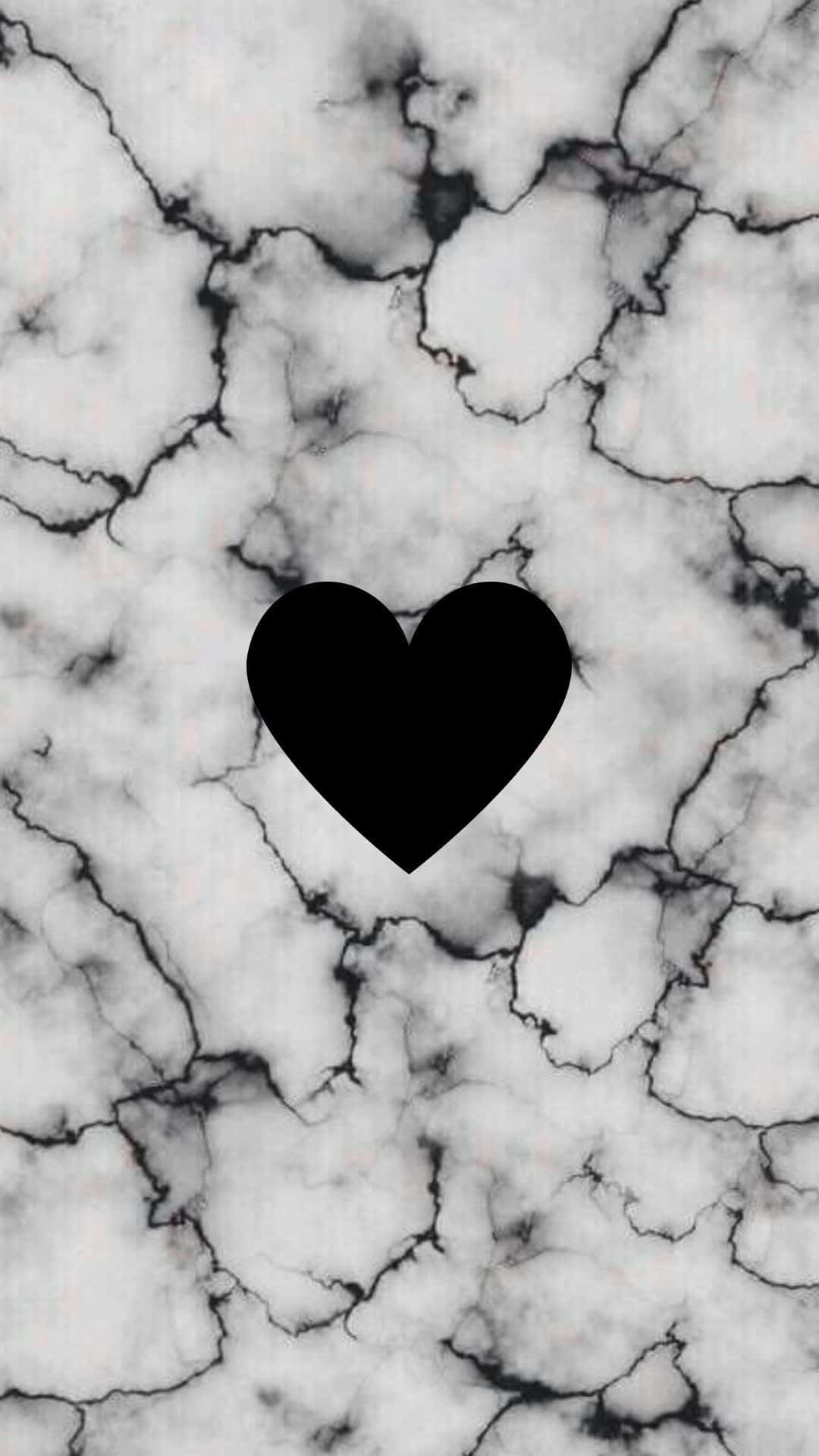 A beautiful black heart amidst the darkness Wallpaper