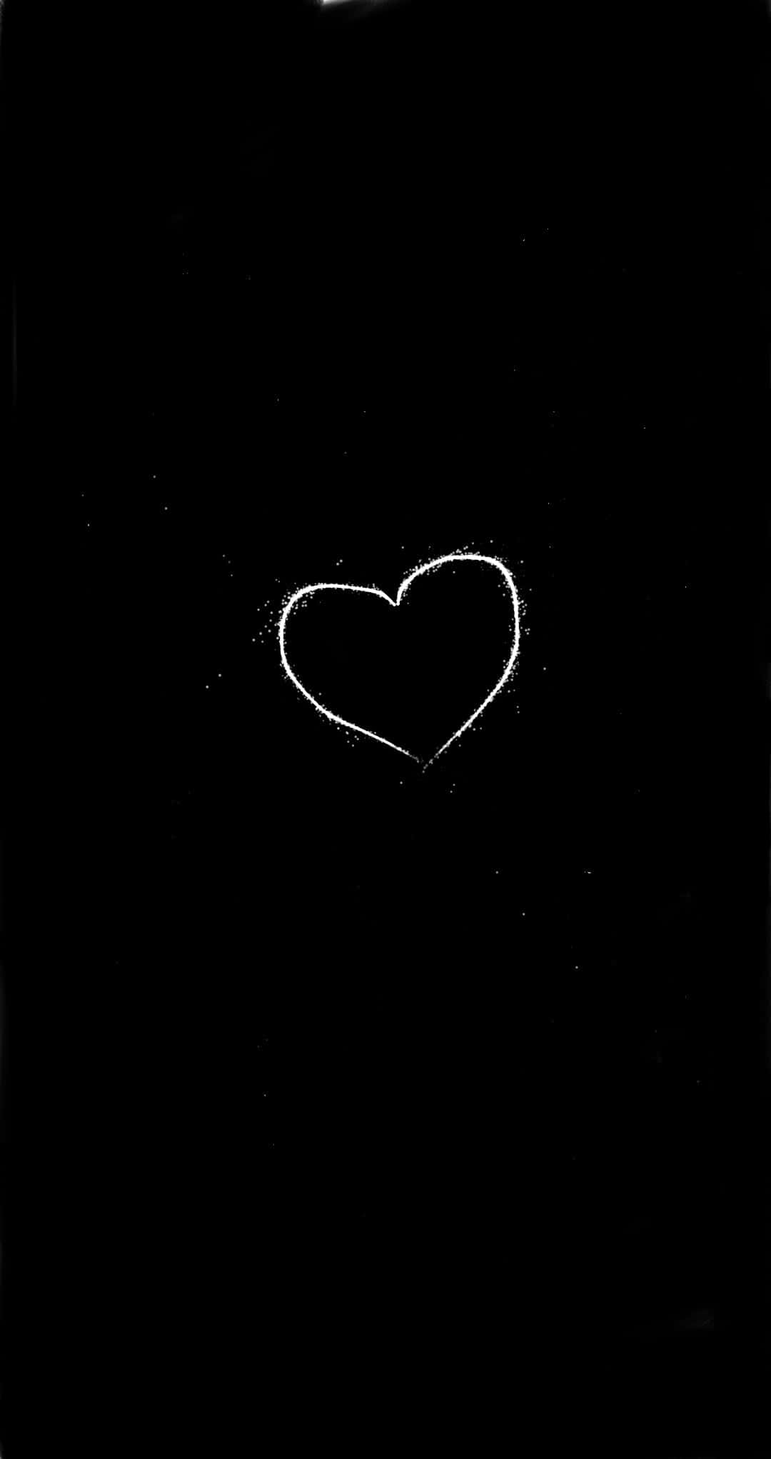 A beautiful black heart with shimmering highlights Wallpaper