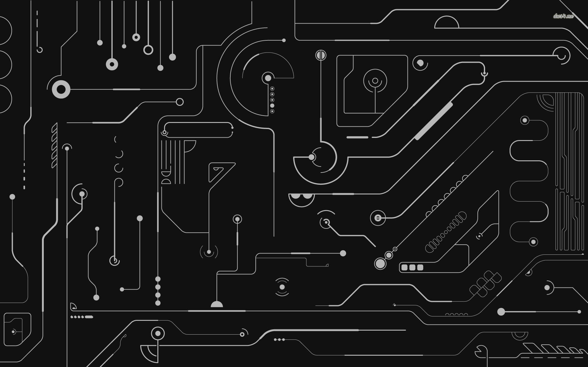 Aesthetic Black Themed Circuit Board Picture